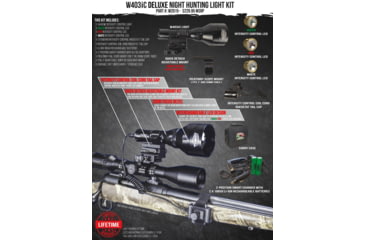 Image of Wicked Hunting Lights W403iC Deluxe Night Hunting Light Kit, Green/Red/White, W2015