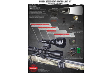 Image of Wicked Hunting Lights W403iC LED White Night Hunting Light Kit, Black, W2014