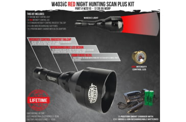 Image of Wicked Hunting Lights W403iC Scan Plus Kit, Red, W2010