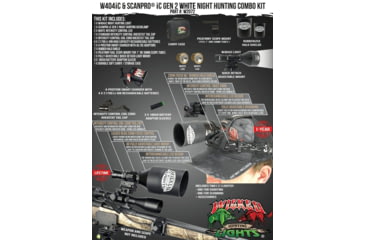 Image of Wicked Hunting Lights W404iC and ScanPro iC Gen 2 Headlamp LED Combo Pack, White, W2072
