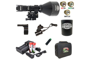 Image of Wicked Hunting Lights W404iC Deluxe Night Hunting Light Kit, Green, Red, White, W2080