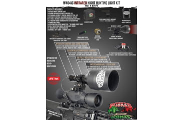 Image of Wicked Hunting Lights W404iC Night Hunting Light Kit, 850nm Infrared, W2079