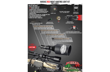 Image of Wicked Hunting Lights W404iC Night Hunting Light Kit, Red, W2077