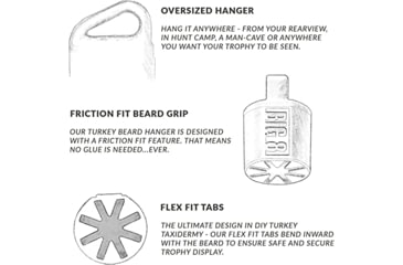 Image of Wicked North Gear Turkey Beard Hanger, 3 Pack, Pink, B801-A013-P