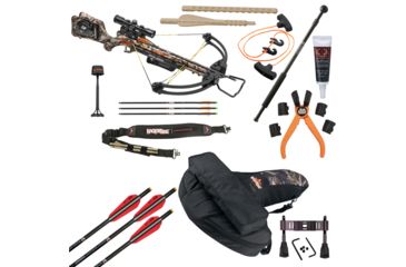 Image of Wicked Ridge Invader G3 Crossbow Package w/ACU-52,3x Multi-Line Scope,3 Carbon Arrows,Quiver,165lb Draw Weight, Mossy Oak Treestand Camo, WR15005-7536 W/ Vanguard Veo Shooting Stick