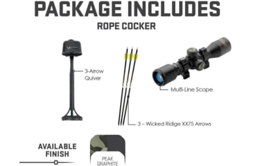 Image of Wicked Ridge Xbow Blackhawk 360 Rope Cocker Peak/black