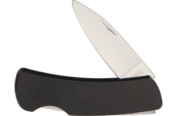 Image of Wild Boar Lockback Black Folding Knife,2.5in,Stainless Steel,Standard Edge,Mirror Polish,Black,Aluminum Handle WB1019