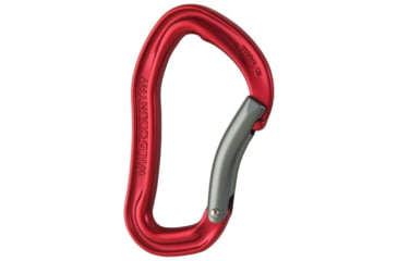 Image of Wild Country Climbing Electron Carabiner, Bent Gate, Red/Gunmetal, 40-ELECTBG-RED