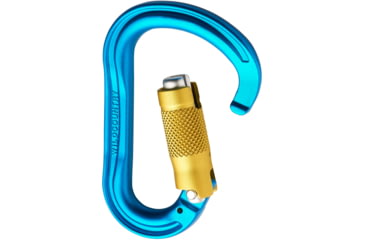 Image of Wild Country Climbing Xenon HMS Trilock Carabiner, Blue/Yellow, One Size, 40-0000001003