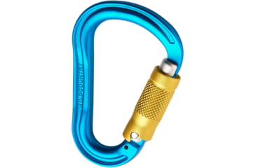 Image of Wild Country Climbing Xenon HMS Trilock Carabiner, Blue/Yellow, One Size, 40-0000001003