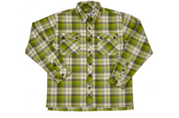 Image of Wild Outdoor Apparel Mythical Lumberjack Flannel, Green wool Plaid, Extra Large, 013168200083