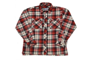 Image of Wild Outdoor Apparel Mythical Lumberjack Flannel, Red Wool Plaid, Medium, 013168200106