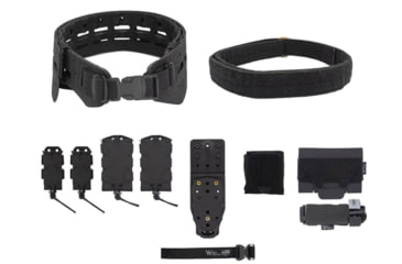 Image of Wilder Tactical Bravo Elite Belt Kit, 1in Plastic Side Release, MHP Adapter, Black, Small/Extra Large, HMGBREKBK01