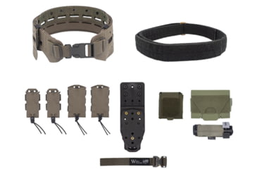 Image of Wilder Tactical Bravo Elite Belt Kit, 1in Plastic Side Release, MHP Adapter, Ranger Green, Small/Extra Large, HMGBREKRG01