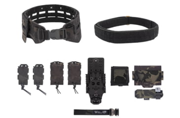 Image of Wilder Tactical Bravo Elite Belt Kit, 1in Plastic Side Release, QLS Receiver, Multicam Black, Small/Extra Large, HMGBREKMCB00