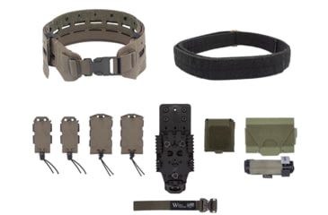 Image of Wilder Tactical Bravo Elite Belt Kit, 1in Plastic Side Release, QLS Receiver, Ranger Green, Small/Extra Large, HMGBREKRG00