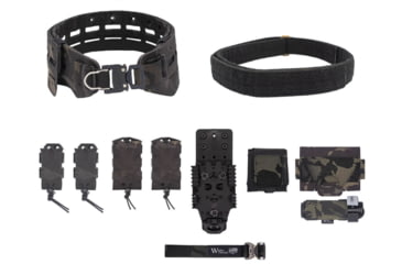 Image of Wilder Tactical Bravo Elite Belt Kit, 1in Prostyle D-Ring, QLS Receiver, Multicam Black, Small/Extra Large, HMGBREKMCB06