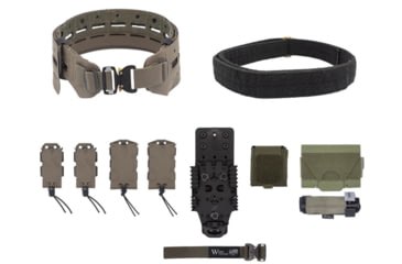 Image of Wilder Tactical Bravo Elite Belt Kit, Cobra FM, QLS Receiver, Ranger Green, Small/Extra Large, HMGBREKRG04