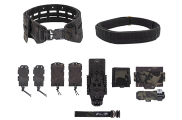 Image of Wilder Tactical Bravo Elite Belt Kit, V-Buckle, QLS Receiver, Multicam Black, Small/Extra Large, HMGBREKMCB02