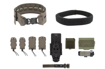 Image of Wilder Tactical Bravo Elite Belt Kit, V-Buckle, QLS Receiver, Ranger Green, Small/Extra Large, HMGBREKRG02