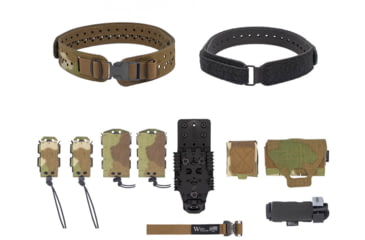 Image of Wilder Tactical Charlie Elite Belt Kit, 1in Plastic Side Release, QLS Receiver, Nemesis Woodland Ltd, Extra Small/Large, HMGCHEKNEM00
