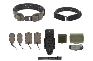 Image of Wilder Tactical Charlie Elite Belt Kit, 1in Plastic Side Release, QLS Receiver, Ranger Green, Extra Small/Large, HMGCHEKRG00