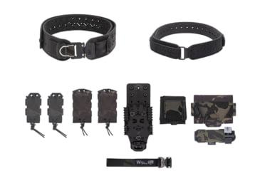 Image of Wilder Tactical Charlie Elite Belt Kit, 1in Prostyle D-Ring, QLS Receiver, Multicam Black, Extra Small/Large, HMGCHEKMCB06
