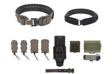 Image of Wilder Tactical Charlie Elite Belt Kit, 1in Prostyle D-Ring, QLS Receiver, Ranger Green, Extra Small/Large, HMGCHEKRG06