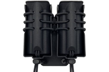 Image of Wilder Tactical Evolution Universal Double Pistol Magazine Pouch Belt Mount, UAB Belt Clip, Black, EVODUPBKBC