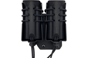 Image of Wilder Tactical Evolution Double Pistol Pouch Offset MOLLE, Left, UAB Molle Clip, Black, EVODUPBKOLHM