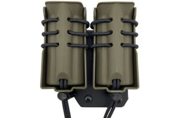 Image of Wilder Tactical Evolution Double Pistol Pouch Offset MOLLE, Left, UAB Molle Clip, Ranger Green, EVODUPRGOLHM