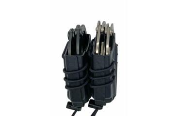 Image of Wilder Tactical Evolution Double Universal Handcuff Holder, No Attachment, Black, EVODUHCBK