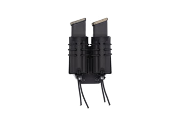 Image of Wilder Tactical Evolution Universal Extended Double Pistol Magazine Pouch MOLLE Mount, UAB Molle Clip, Black, EVOEXDUPBKM
