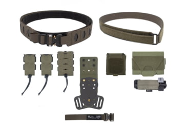 Image of Wilder Tactical Hitman Gear Elite Kit w/ Cobra FM Velcro Inner / 500D Dump / QLS Receiver, Ranger Green, Small, 28-32, HMGEKRG04SM