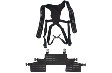 Image of Wilder Tactical Hitman Gear Lightweight Full Rack W/ Shoulder Harness V1, Black, Adjustable, HMGCR11BK