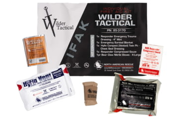 Image of Wilder Tactical Med Pouch Full Kit, Fight Light Malice Clip, Black, TMPKBKFLMC