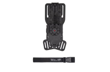 Image of Wilder Tactical Modified QUBL, w/ 1in Drop Leg Strap, Plastic Buckle, Black, MQUBLLSBK1P