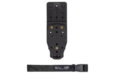 Image of Wilder Tactical Multi Holster Platform V2 w/MHP Adapter 1in Web Strap, Plastic, Right, Black, MHPBKADAPTBK1PUABMC