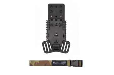 Image of Wilder Tactical Multi Holster Platform w/QLS Receiver / 1in Web Strap, Plastic, Right, Multicam, MHPBKQLSMC1PUABMC