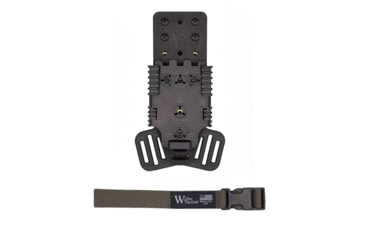Image of Wilder Tactical Multi Holster Platform w/QLS Receiver / 1in Web Strap, Plastic, Right, Ranger Green, MHPBKQLSRG1PUABMC