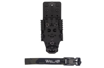 Image of Wilder Tactical Multi Holster Platform w/QLS Receiver / 1in Web Strap, V Buckle, Left, Multicam Black, MHPBKQLSMCB1VUABMC-LH