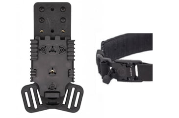 Image of Wilder Tactical Multi Holster Platform w/QLS Receiver / 1in Web Strap, V Buckle, Right, Black, MHPBKQLSBK1VUABMC
