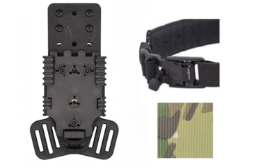 Image of Wilder Tactical Multi Holster Platform w/QLS Receiver / 1in Web Strap, V Buckle, Right, Multicam, MHPBKQLSMC1VUABMC