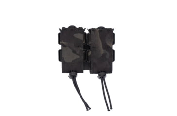 Image of Wilder Tactical Urban Assault Double Pistol Magazine Pouch Extended Belt Mount, Duty UAB Clip, Multicam Black, UASEXDPMCBDBC