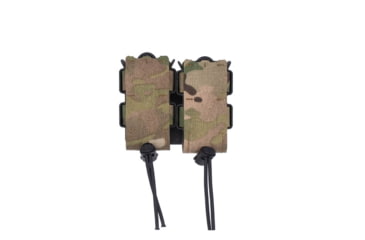 Image of Wilder Tactical Urban Assault Double Pistol Magazine Pouch Extended Belt Mount, Duty UAB Clip, Multicam, UASEXDPMCDBC