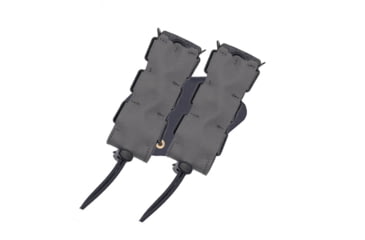 Image of Wilder Tactical Urban Assault Rotating Double Pistol Extended Magazine Pouch, UAB Clip, Wolf Gray, UASEXRDPWGBC