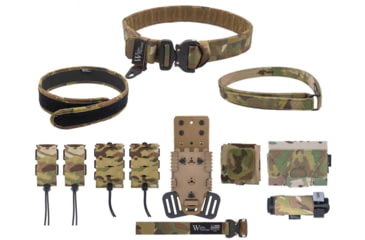 Image of Wilder Tactical Urban Elite Kit w/ 500D Extended Dump Pouch, Left, Multicam, 32-36, UEKMCEXMD-LH