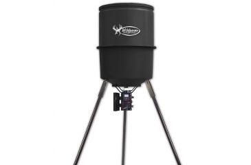 Image of Wildgame Innovations Quick Set 270 - 270 lb / 30 Gallon Poly Barrel Feeder w/ Digital Timer, Black W270D