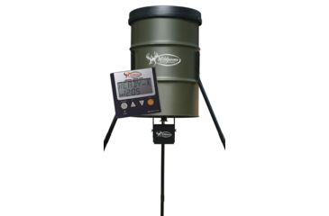 Image of Wildgame Innovations Steel Barrel 350 - 350 lb Automatic Feeder w/ TH-6VDX, Green TH-350DX