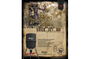 Image of Wildgame Innovations Quick Set Pro 270lb 40 Gal Poly Barrel Feeder w/Digital Timer, OD Green, W270PRO